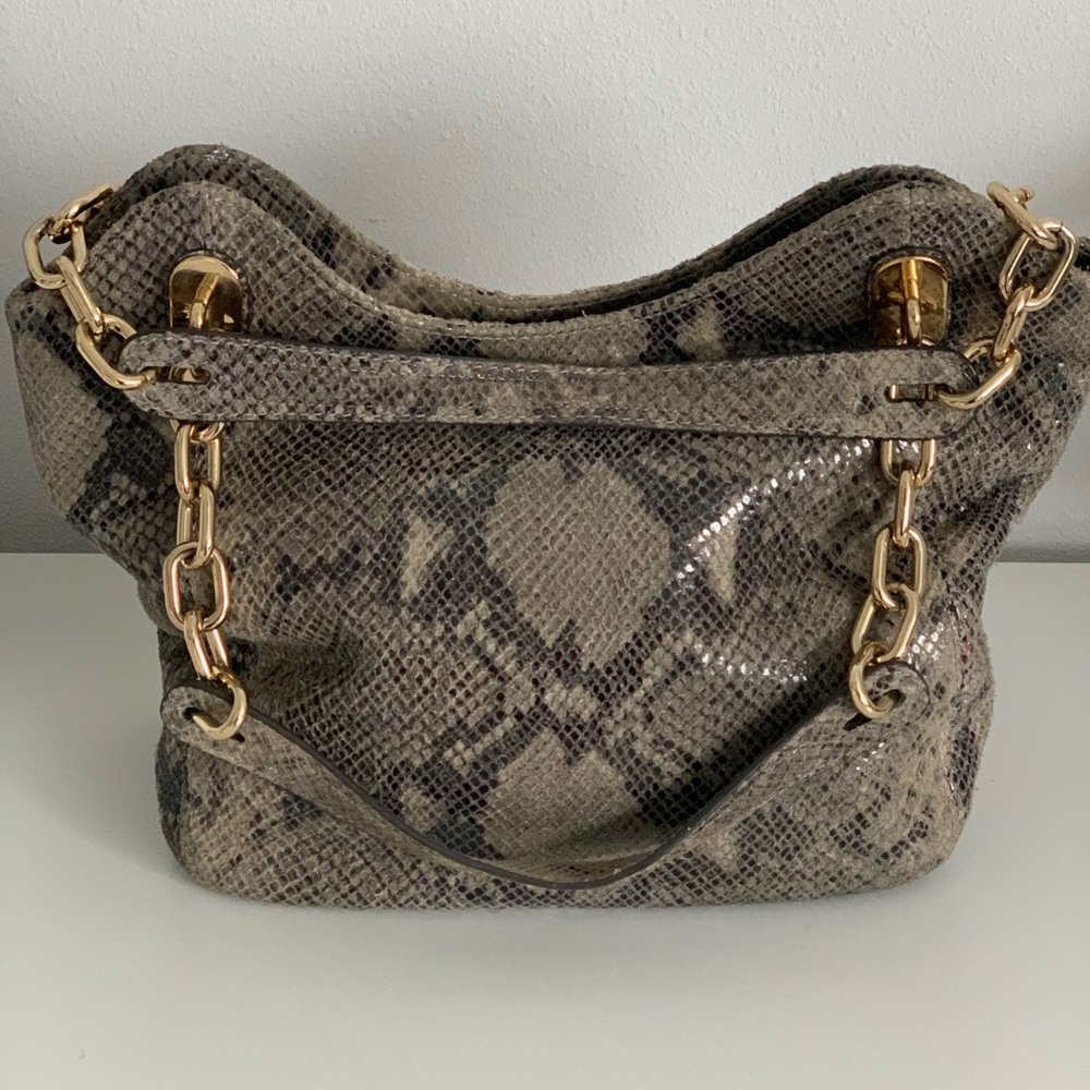 Michael Kors Python Print Hobo Handbag - Picture 8 of 11